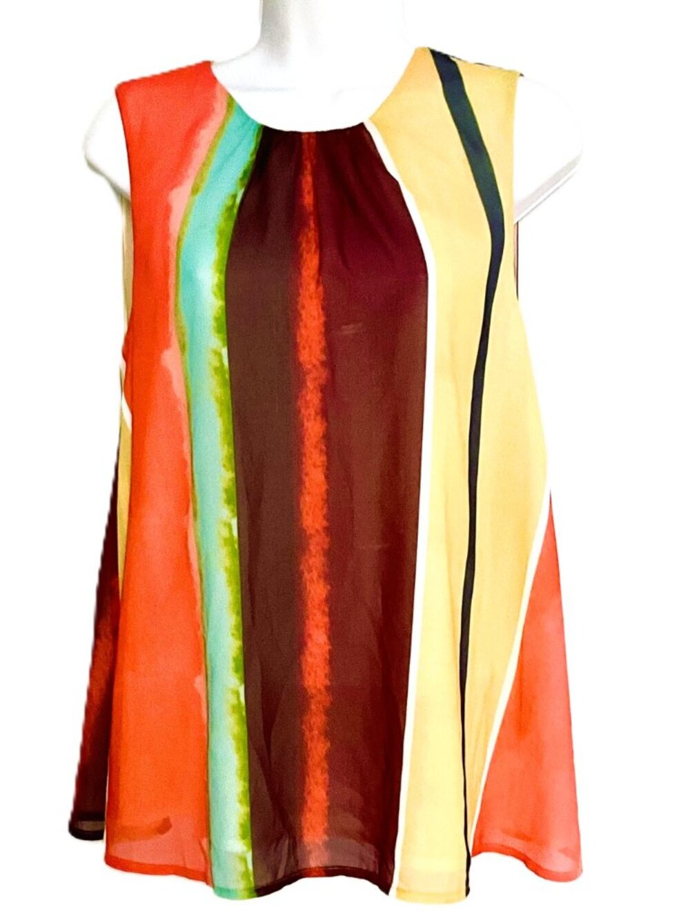 Catherine Malandrino Women's XS Chiffon Sleeveless Top